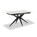 Rema 160 240cm Extending Dining Table White Gold Marble from Roseland Furniture