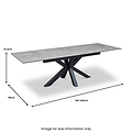 Mussi Grey 160-240cm Extending Ceramic Dining Table from Roseland Furniture