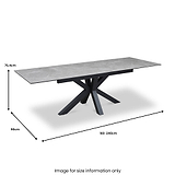 Mussi Grey 160-240cm Extending Ceramic Dining Table from Roseland Furniture