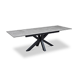 Mussi 160 240cm Extending Dining Table Light Grey from Roseland Furniture