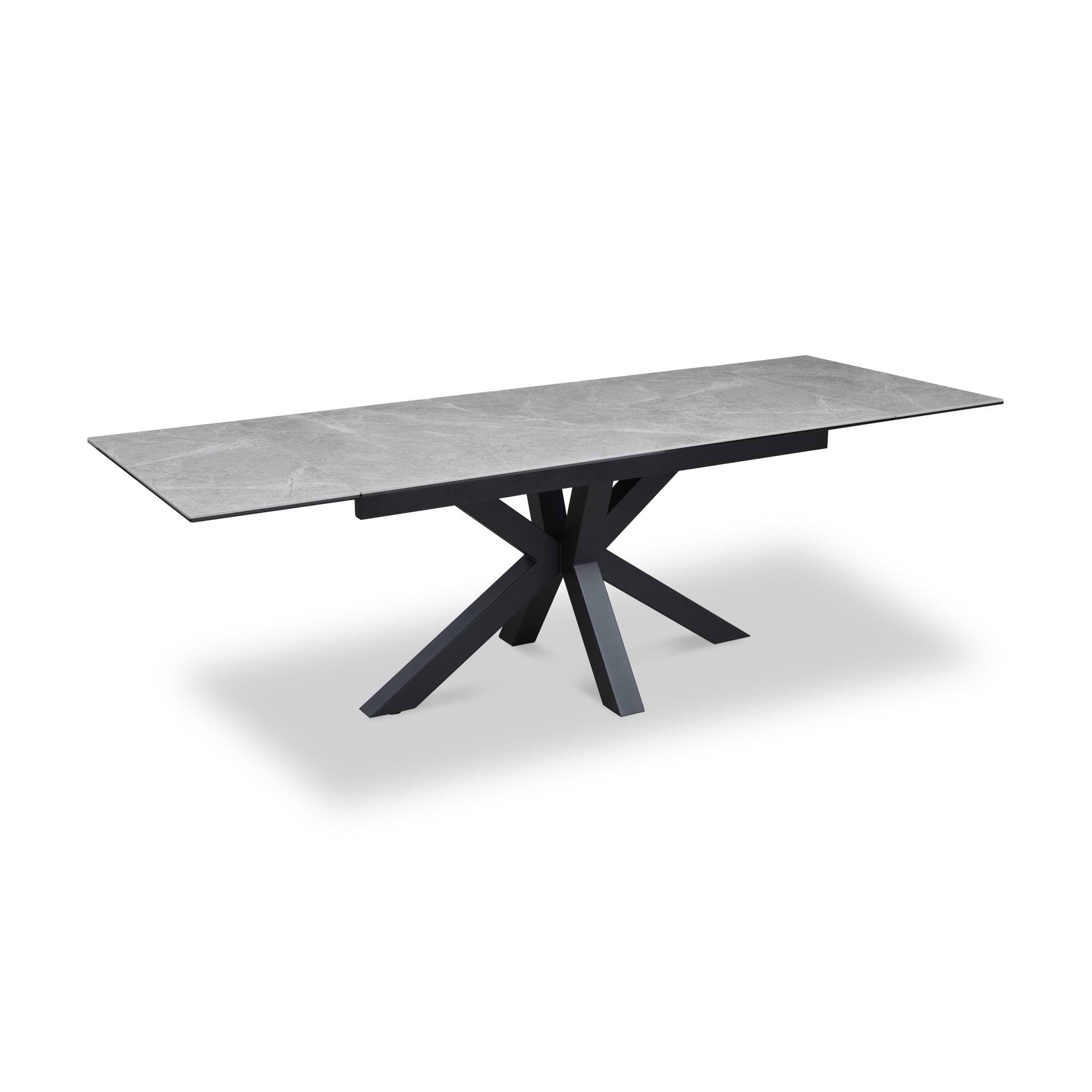 Mussi 160 240cm Extending Dining Table Light Grey from Roseland Furniture