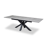 Mussi 160 240cm Extending Dining Table Light Grey from Roseland Furniture