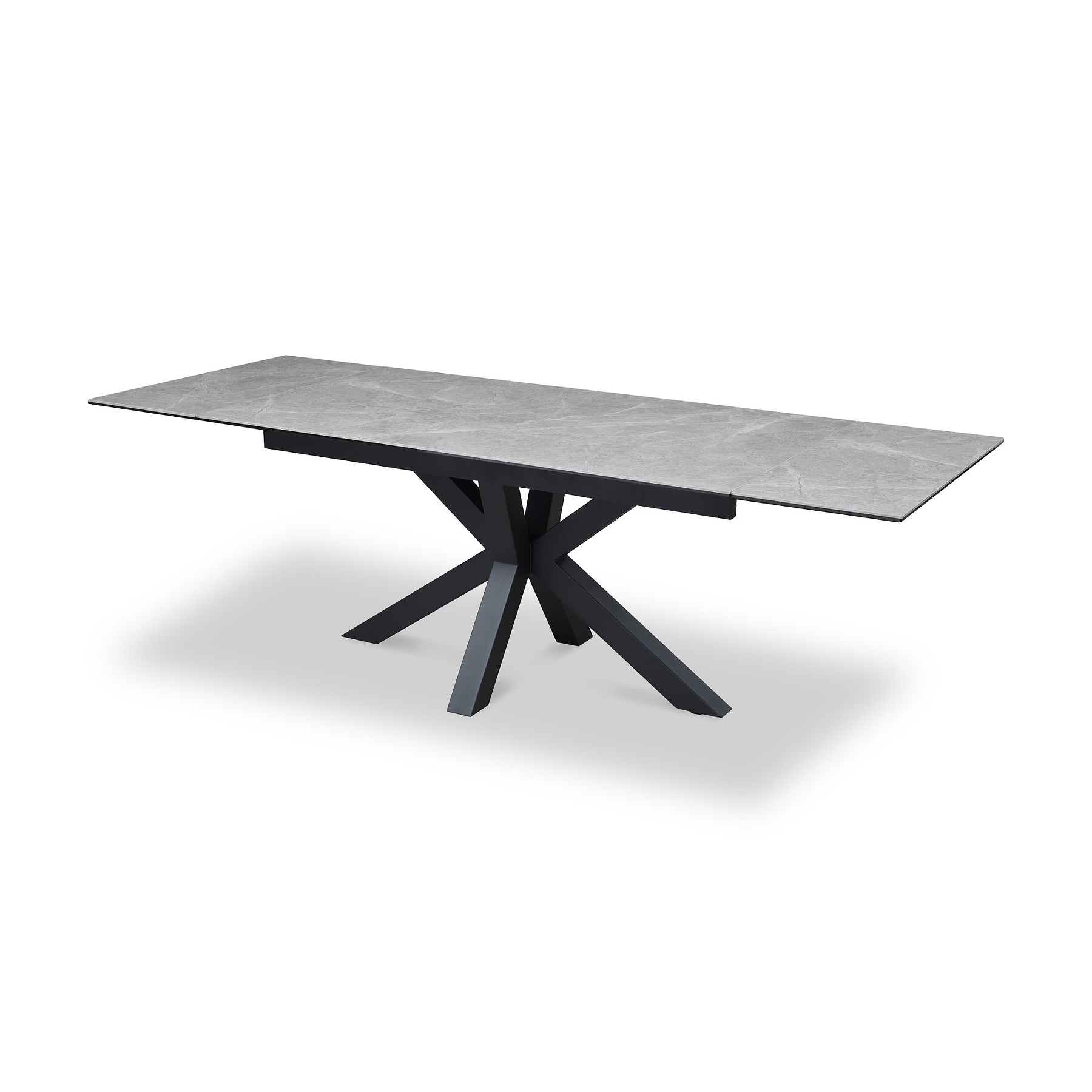 Mussi 160 240cm Extending Dining Table Light Grey from Roseland Furniture