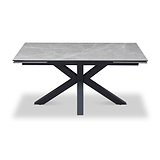 Mussi 160 240cm Extending Dining Table Light Grey from Roseland Furniture