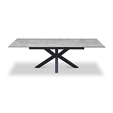 Mussi 160 240cm Extending Dining Table Light Grey from Roseland Furniture