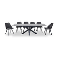 Mussi 160 240cm Extending Dining Table Light Grey from Roseland Furniture