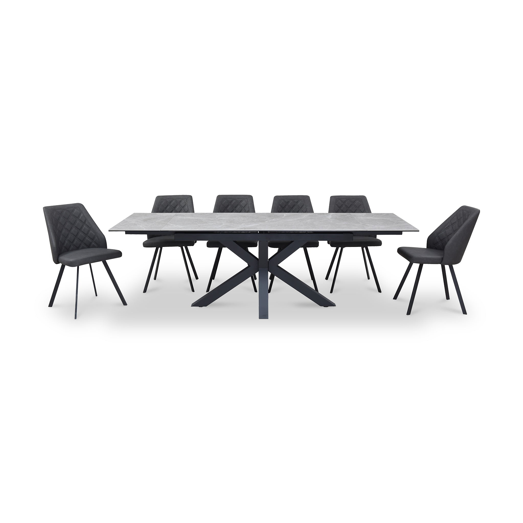 Mussi 160 240cm Extending Dining Table Light Grey from Roseland Furniture