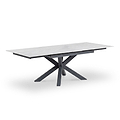 Tatum 160 240cm Extending Dining Table White Marble from Roseland Furniture