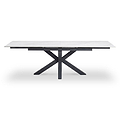 Tatum 160 240cm Extending Dining Table White Marble from Roseland Furniture