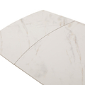 Noura 160 240cm Extending Dining Table White Gold Marble  from Roseland Furniture