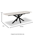 Noura 160 240cm Extending Dining Table White Gold Marble  from Roseland Furniture