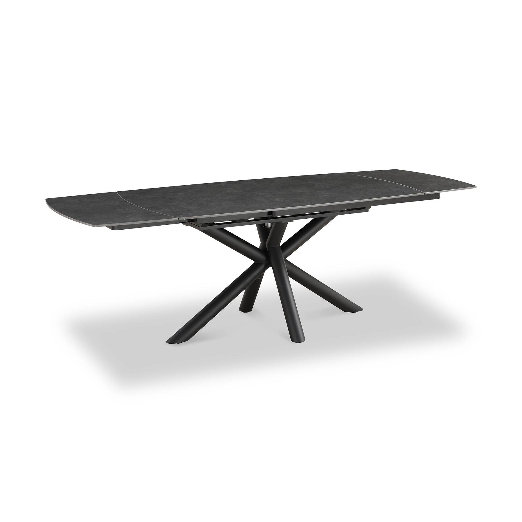 Noura 160 240cm Extending Dining Table Dark Grey from Roseland Furniture