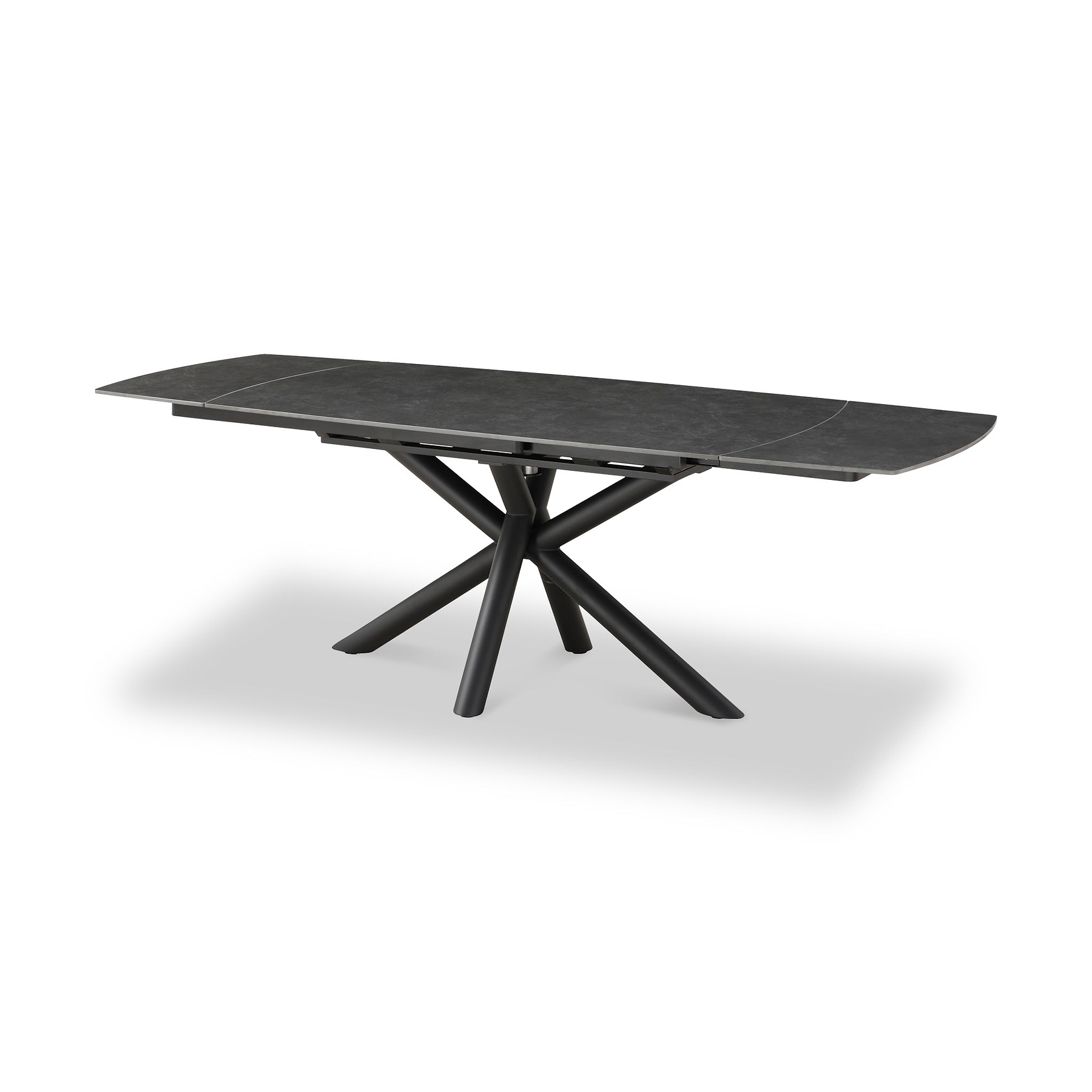 Noura 160 240cm Extending Dining Table Dark Grey from Roseland Furniture