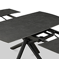 Noura 160 240cm Extending Dining Table Dark Grey from Roseland Furniture