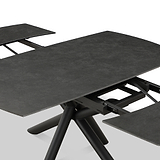 Noura 160 240cm Extending Dining Table Dark Grey from Roseland Furniture
