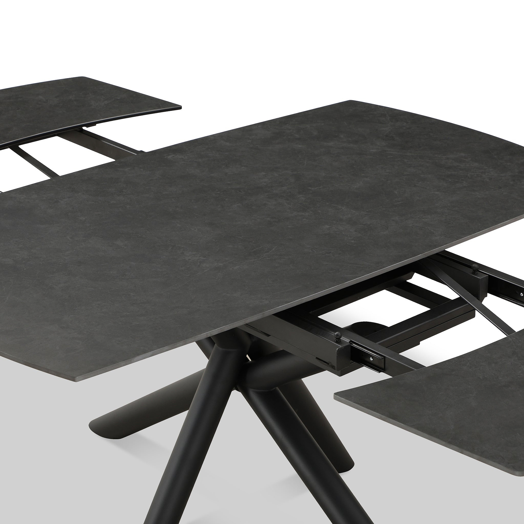 Noura 160 240cm Extending Dining Table Dark Grey from Roseland Furniture