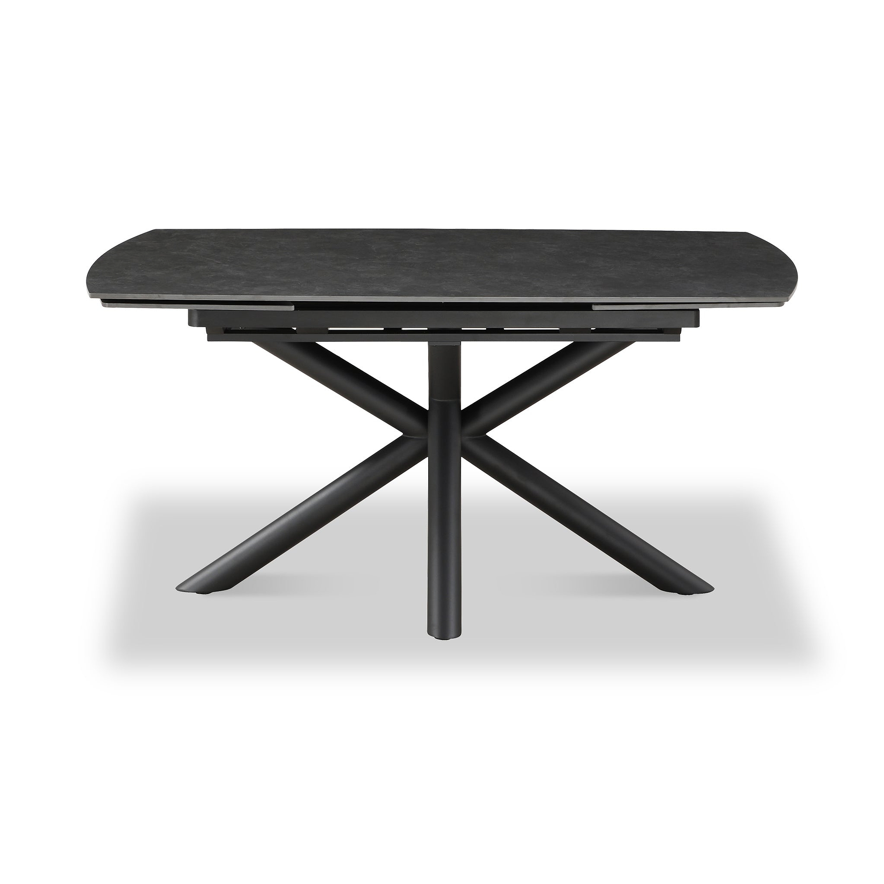 Noura 160 240cm Extending Dining Table Dark Grey from Roseland Furniture