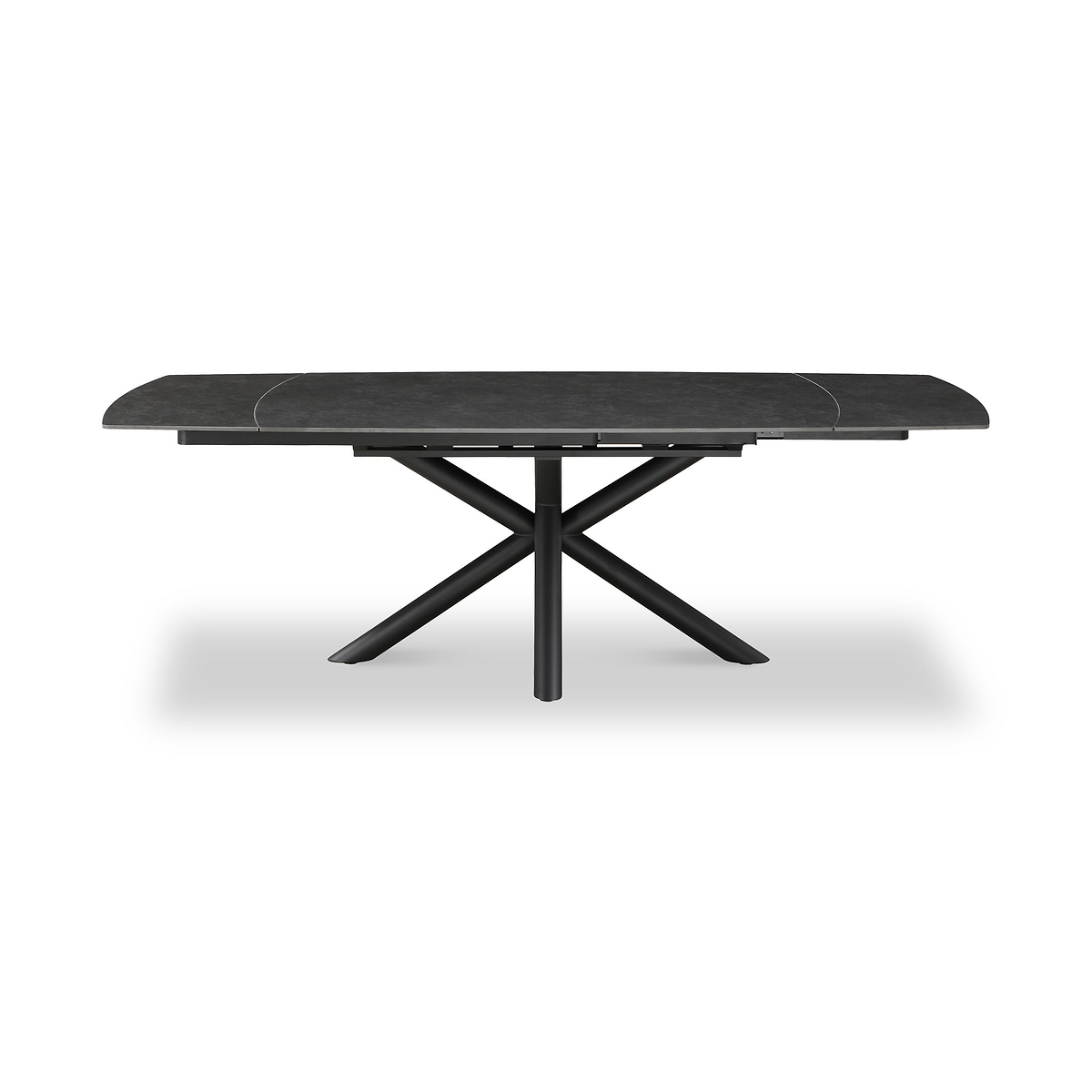 Noura 160 240cm Extending Dining Table Dark Grey from Roseland Furniture