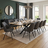 Twell 160 240cm Extending Dining Table Wood Effect from Roseland Furniture
