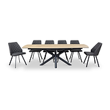 Twell 160 240cm Extending Dining Table Wood Effect from Roseland Furniture