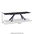 Salma 180 280cm Extending Dark Grey from Roseland Furniture