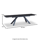 Salma 180 280cm Extending Dark Grey from Roseland Furniture