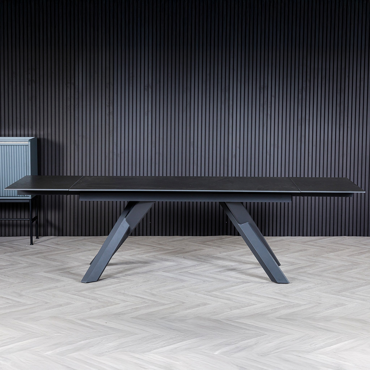 Salma 180 280cm Extending Dark Grey from Roseland Furniture