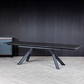Salma 180 280cm Extending Dark Grey from Roseland Furniture