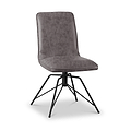 Mateo Faux Leather Swivel Dining Chair Grey from Roseland Furniture
