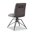 Mateo Faux Leather Swivel Dining Chair Grey from Roseland Furniture