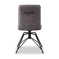 Mateo Faux Leather Swivel Dining Chair Grey from Roseland Furniture