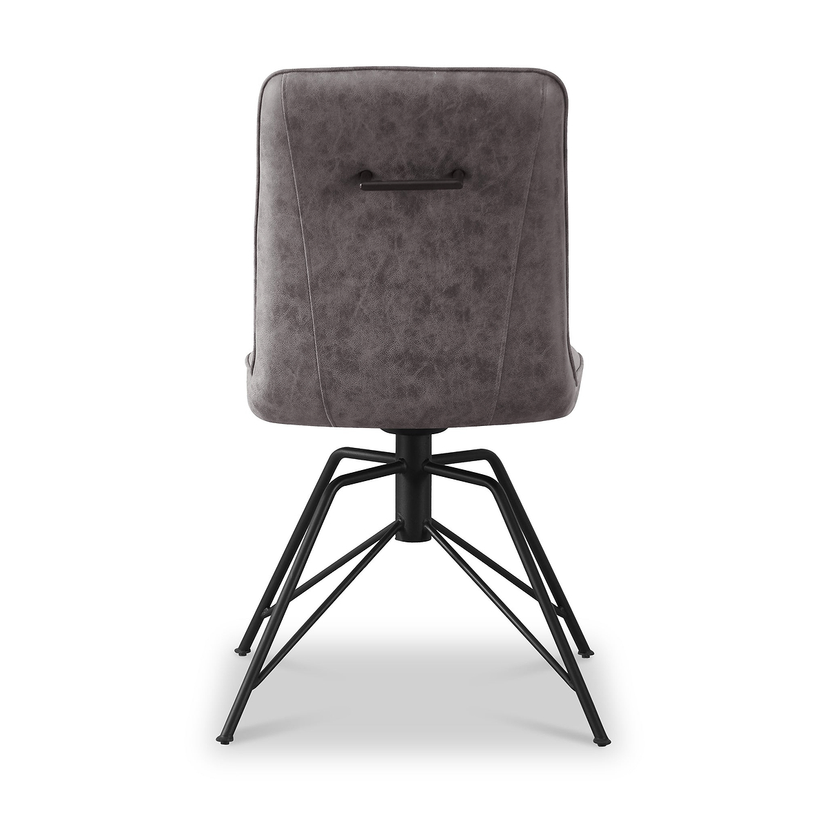 Mateo Faux Leather Swivel Dining Chair Grey from Roseland Furniture