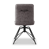 Mateo Faux Leather Swivel Dining Chair Grey from Roseland Furniture
