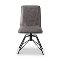 Mateo Faux Leather Swivel Dining Chair Grey from Roseland Furniture