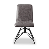 Mateo Faux Leather Swivel Dining Chair Grey from Roseland Furniture