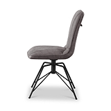 Mateo Faux Leather Swivel Dining Chair Grey from Roseland Furniture