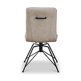 Mateo Faux Leather Swivel Dining Chair Taupe from Roseland Furniture