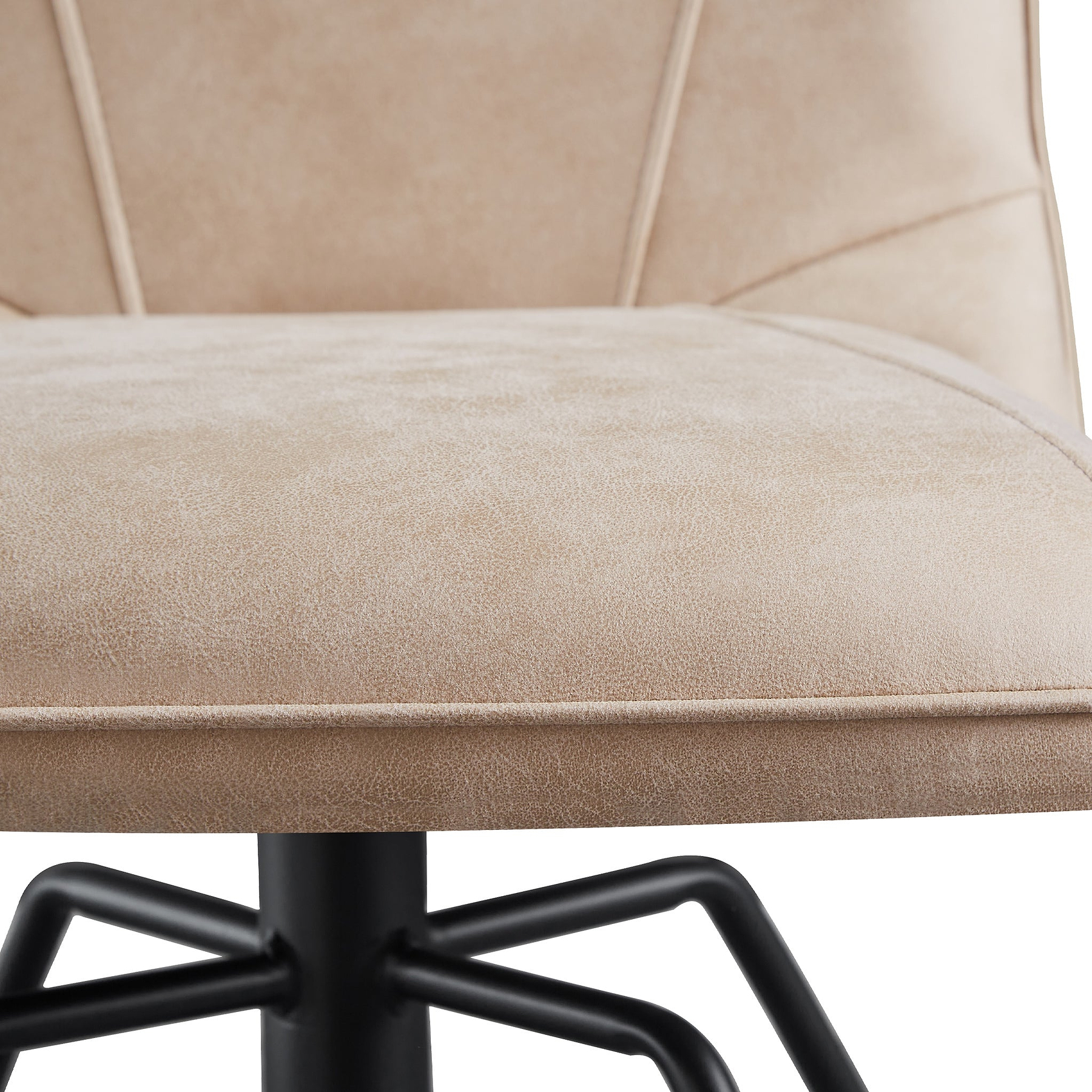 Mateo Faux Leather Swivel Dining Chair Taupe from Roseland Furniture