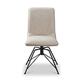 Mateo Faux Leather Swivel Dining Chair Taupe from Roseland Furniture