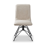 Mateo Faux Leather Swivel Dining Chair Taupe from Roseland Furniture