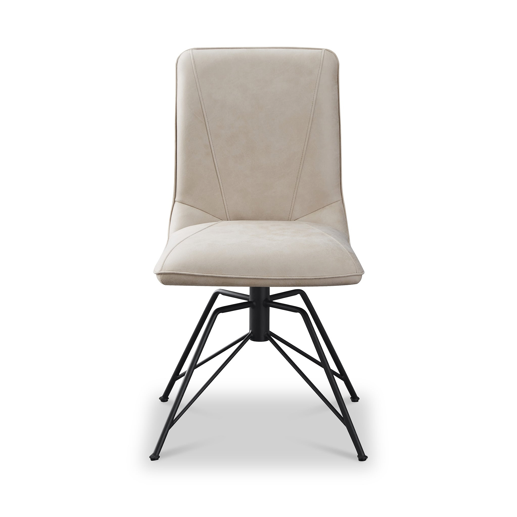 Mateo Faux Leather Swivel Dining Chair Taupe from Roseland Furniture