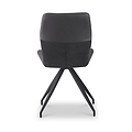 Ramiro Faux Suede Swivel Dining Chair Charcoal from Roseland Furniture