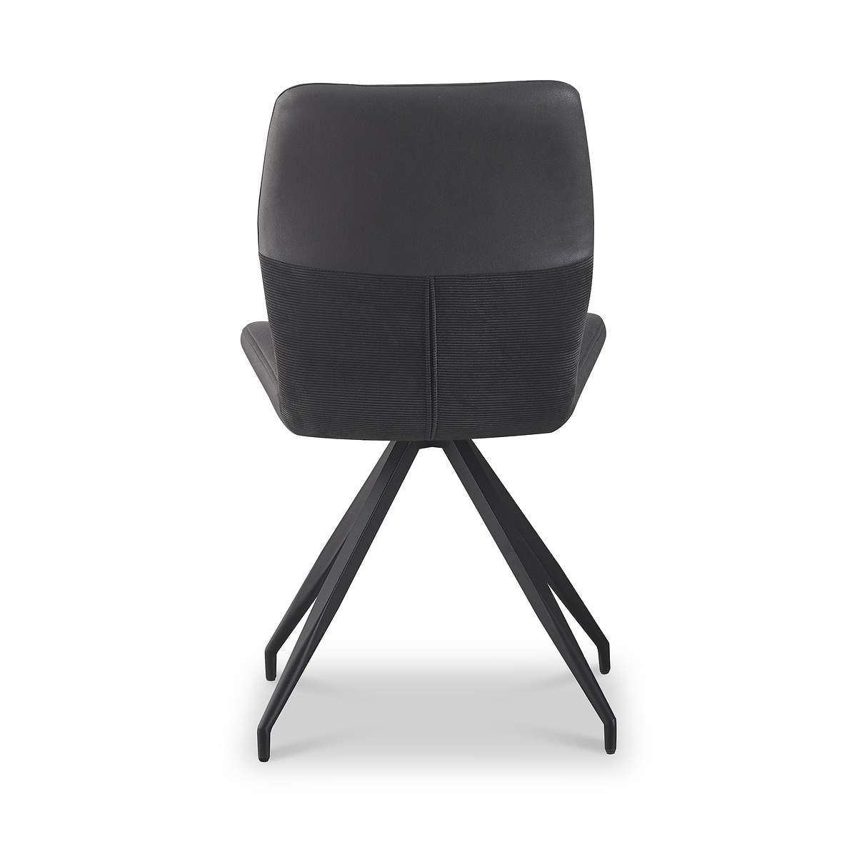 Ramiro Faux Suede Swivel Dining Chair Charcoal from Roseland Furniture
