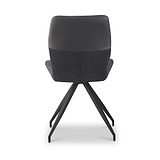 Ramiro Faux Suede Swivel Dining Chair Charcoal from Roseland Furniture