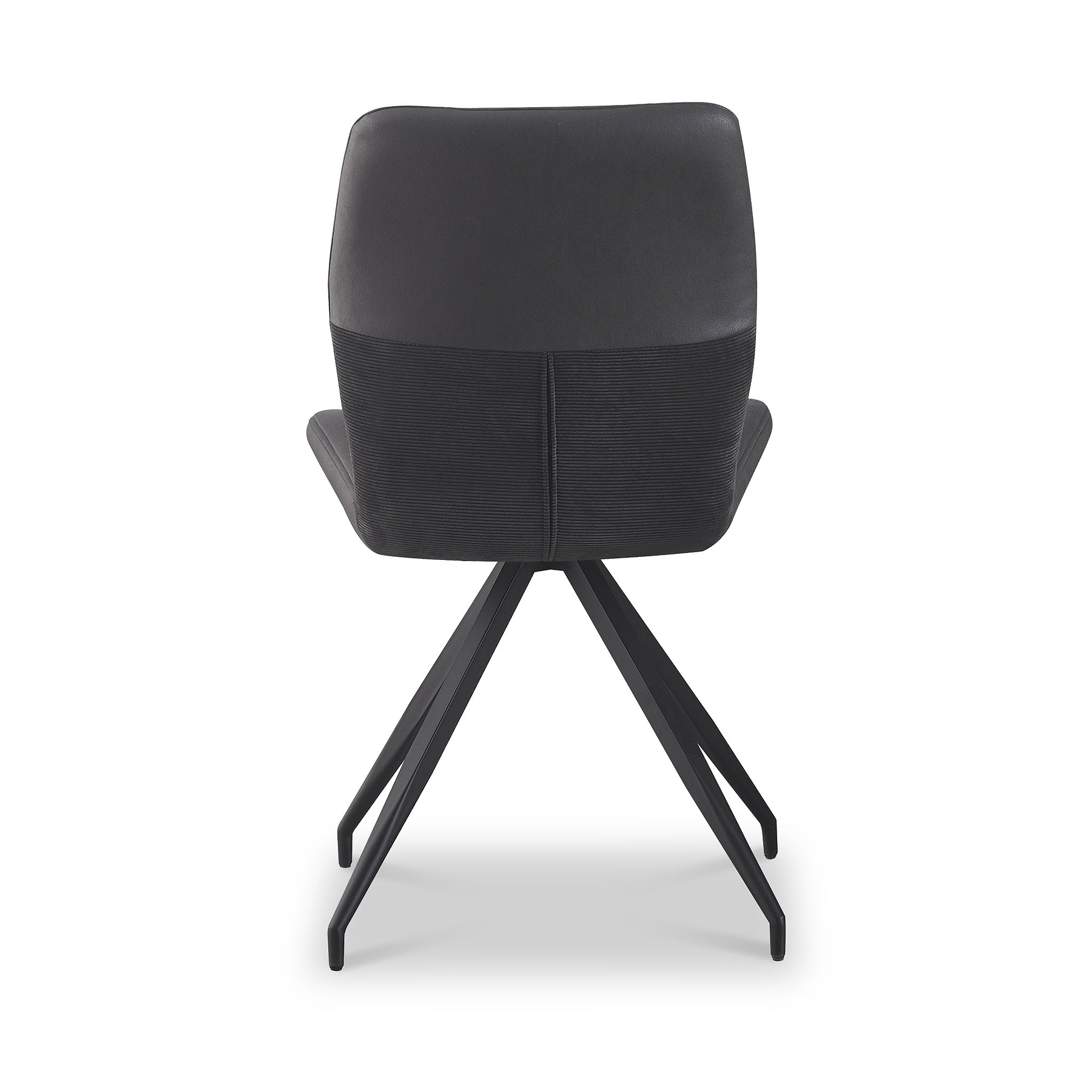 Ramiro Faux Suede Swivel Dining Chair Charcoal from Roseland Furniture