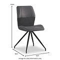 Ramiro Faux Suede Swivel Dining Chair Charcoal from Roseland Furniture