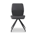 Ramiro Faux Suede Swivel Dining Chair Charcoal from Roseland Furniture