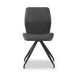 Ramiro Faux Suede Swivel Dining Chair Charcoal from Roseland Furniture