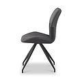 Ramiro Faux Suede Swivel Dining Chair Charcoal from Roseland Furniture