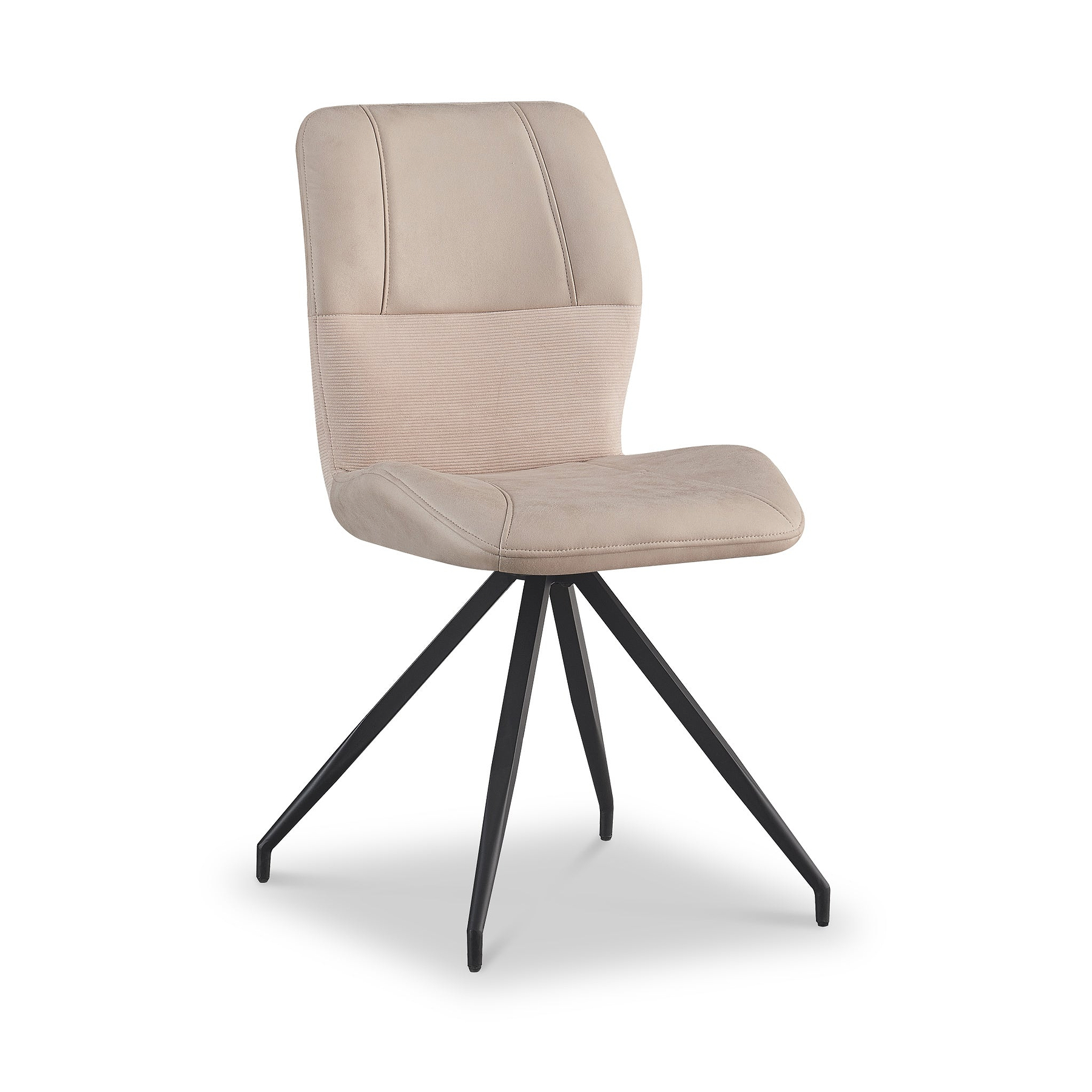 Ramiro Faux Suede Swivel Dining Chair Mink from Roseland Furniture